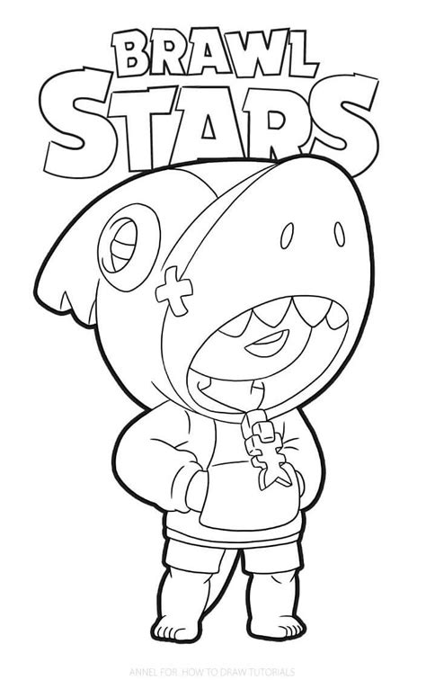 Leon Brawl Stars coloring pages. Print for Free